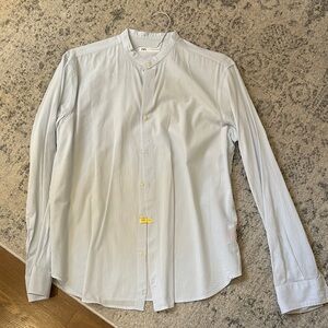 Zara Men's Soft Blue Dress Shirt